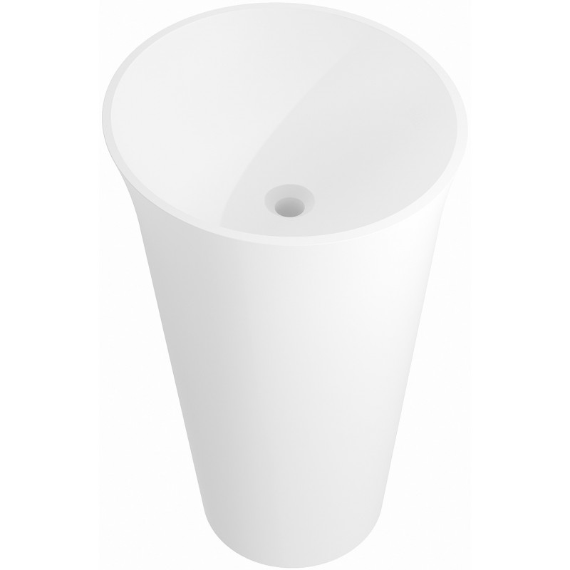 Mexen Nilda lavabo sur pied en composite 52 x 52 cm, blanc mat - 26555200