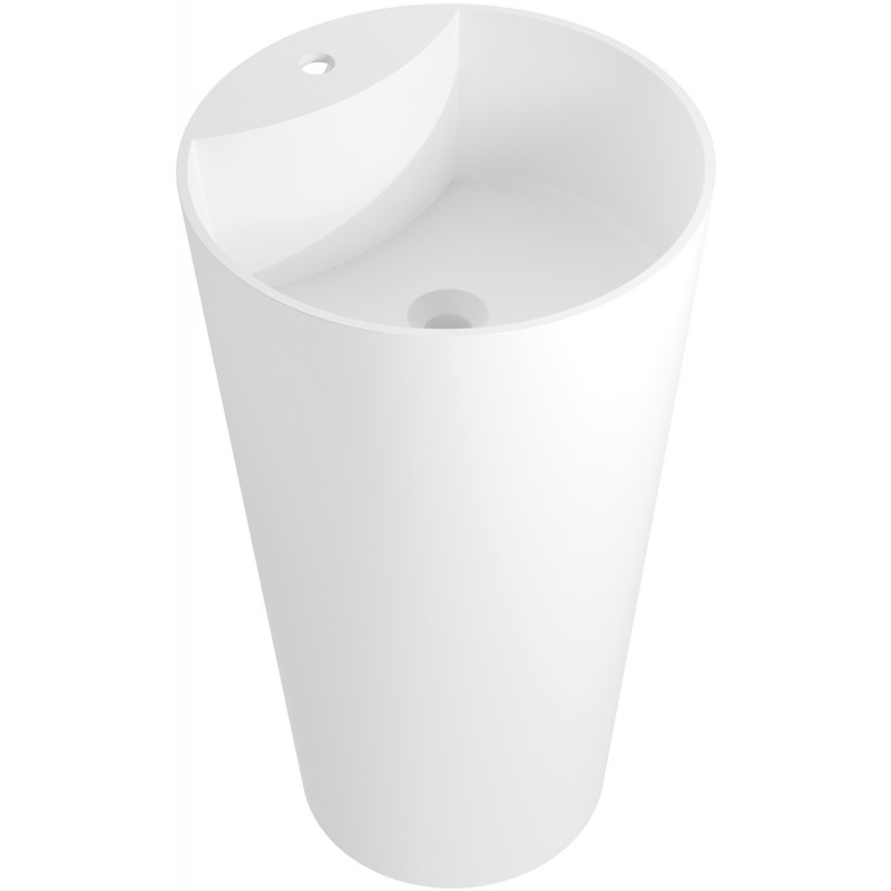 Mexen Onyx-02 lavabo autoportant en conglomérat 45 x 45 cm, blanc mat - 26544500