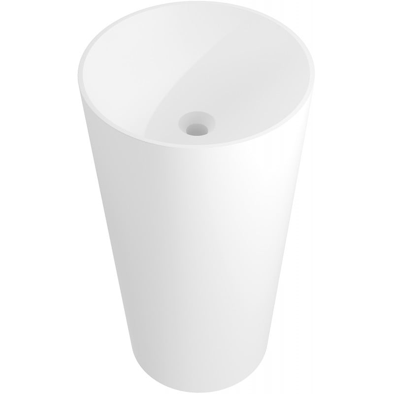 Mexen Onyx-03 lavabo autoportant en conglomérat 45 x 45 cm, blanc mat - 26534500