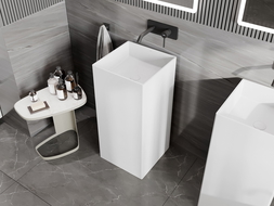Mexen Xola-1 lavabo autoportant en conglomérat 40 x 40 cm, blanc mat - 26594000