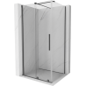Mexen Velar cabine de douche coulissante 90 x 75 cm, transparent, métal pistolet - 871-090-075-01-95