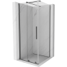 Mexen Velar cabine de douche coulissante 90 x 90 cm, transparent, métal canon de fusil - 871-090-090-01-95