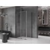 Mexen Velar cabine de douche coulissante 120 x 80 cm, transparent, métal gun - 871-120-080-01-95