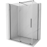 Mexen Velar cabine de douche coulissante 140 x 75 cm, transparent, métal fusil - 871-140-075-01-95