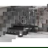 Mexen Velar cabine de douche coulissante 150 x 85 cm, transparent, métal noir - 871-150-085-01-95