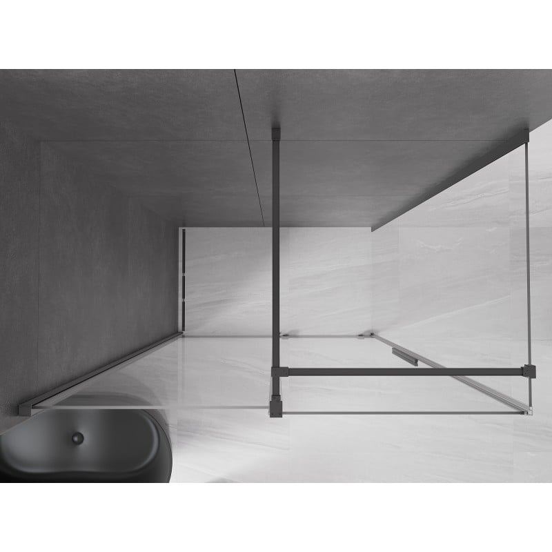 Mexen Velar cabine de douche coulissante 160 x 70 cm, transparent, métal gun - 871-160-070-01-95