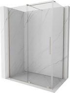 Mexen Velar cabine de douche coulissante 160 x 70 cm, transparente, nickel brossé - 871-160-070-01-97