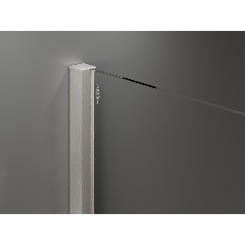 Mexen Velar cabine de douche coulissante 150 x 75 cm, transparent, nickel brossé - 871-150-075-01-97