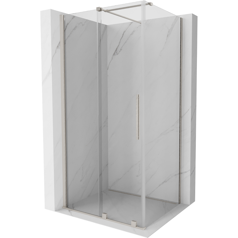 Mexen Velar cabine de douche coulissante 100 x 70 cm, transparent, nickel brossé - 871-100-070-01-97