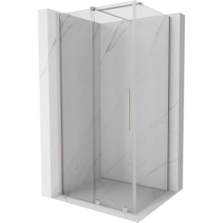 Mexen Velar cabine de douche coulissante 100 x 70 cm, transparent, nickel brossé - 871-100-070-01-97