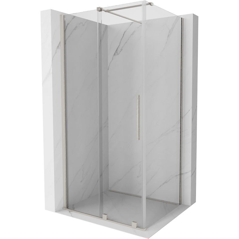 Mexen Velar cabine de douche coulissante 100 x 85 cm, transparente, nickel brossé - 871-100-085-01-97