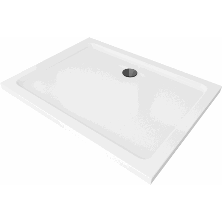 Mexen Flat receveur rectangulaire slim 110 x 100 cm, blanc, siphon noir - 40101011B