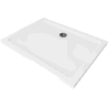 Mexen Flat receveur rectangulaire slim 110 x 100 cm, blanc, siphon noir - 40101011B
