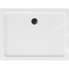Mexen Flat receveur rectangulaire slim 110 x 100 cm, blanc, siphon noir - 40101011B