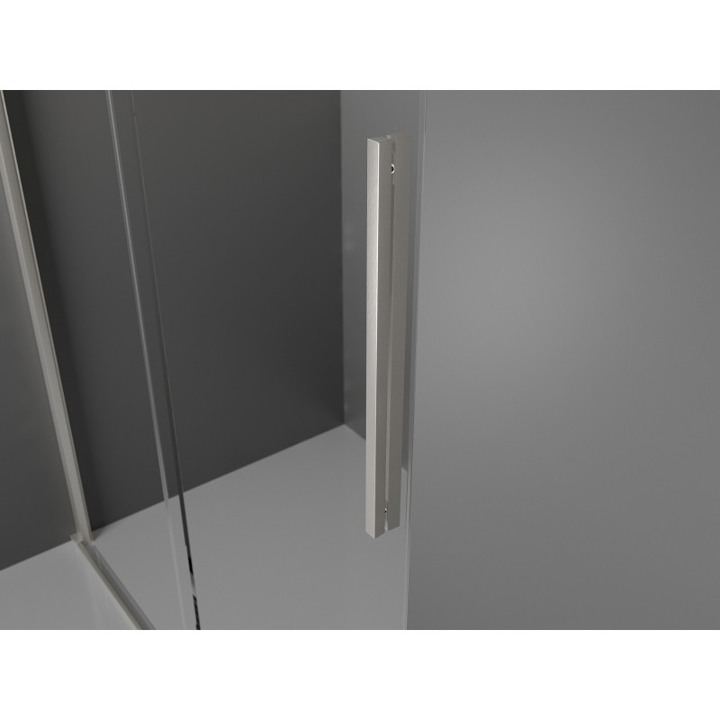 Mexen Velar cabine de douche coulissante 120 x 120 cm, transparent, nickel brossé - 871-120-120-01-97