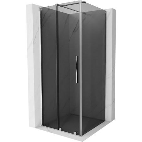 Mexen Velar cabine de douche coulissante 100 x 100 cm, graphite, chrome - 871-100-100-41-01