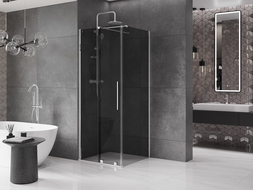Mexen Velar cabine de douche coulissante 100 x 100 cm, graphite, chrome - 871-100-100-41-01