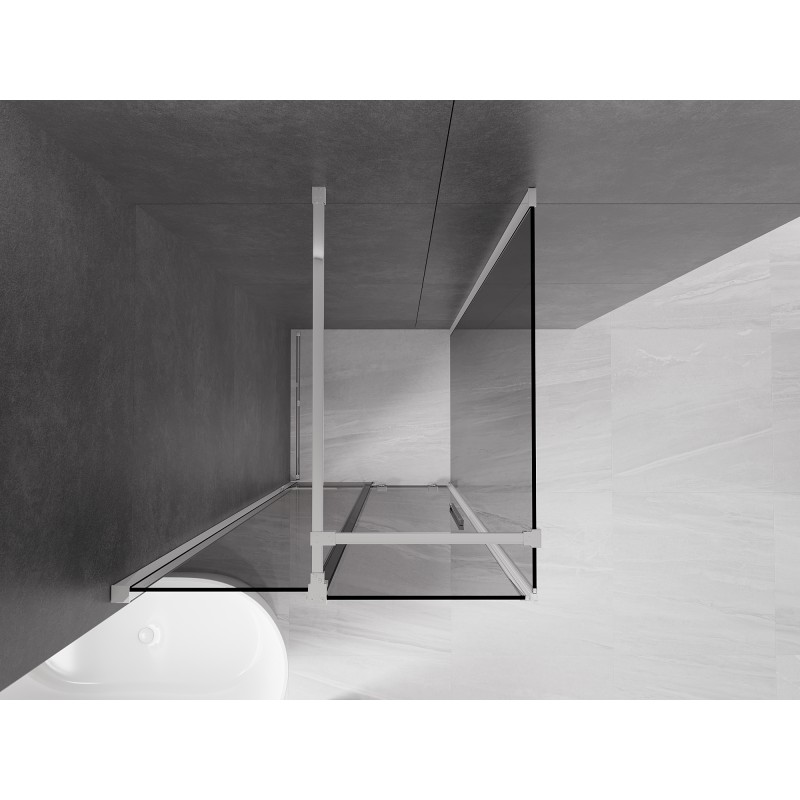 Mexen Velar cabine de douche coulissante 100 x 100 cm, graphite, chrome - 871-100-100-41-01