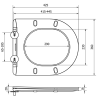 Mexen deska à fermeture lente, slim, duroplast, cappuccino mat - 39740064