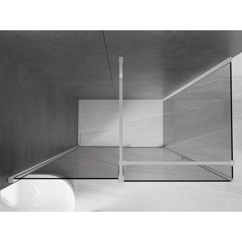 Mexen Velar cabine de douche coulissante 130 x 75 cm, graphite, chrome - 871-130-075-41-01