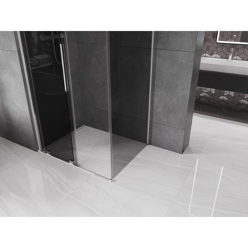 Mexen Velar cabine de douche coulissante 140 x 90 cm, graphite, chrome - 871-140-090-41-01