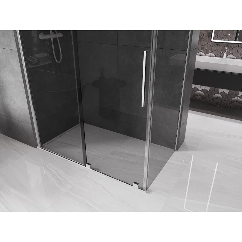 Mexen Velar cabine de douche coulissante 150 x 75 cm, graphite, chrome - 871-150-075-41-01