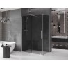 Mexen Velar cabine de douche coulissante 160 x 75 cm, graphite, chrome - 871-160-075-41-01