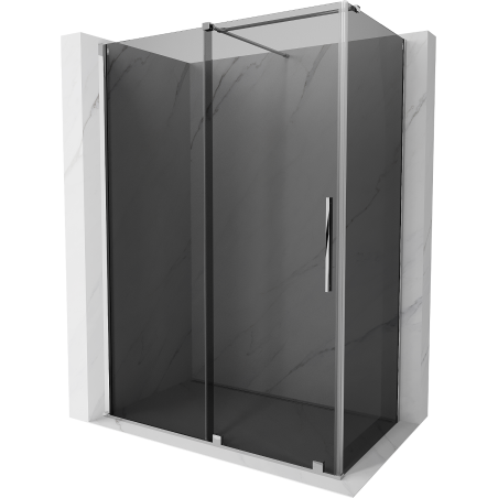 Mexen Velar cabine de douche coulissante 160 x 75 cm, graphite, chrome - 871-160-075-41-01