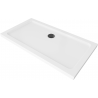 Mexen Flat receveur de douche rectangulaire slim 140 x 70 cm, Blanc, siphon Noir - 40107014B