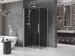 Mexen Velar cabine de douche coulissante 90 x 120 cm, graphite, blanc - 871-090-120-41-20