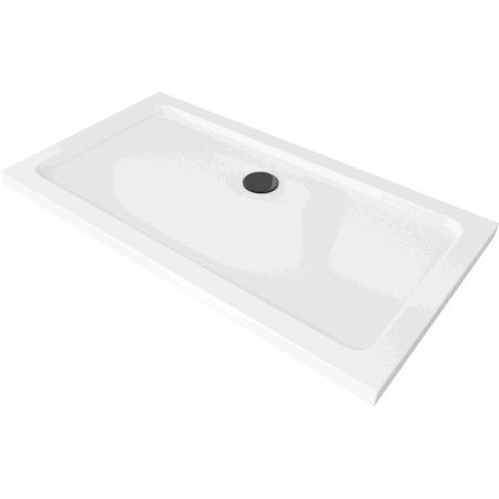 Mexen Flat receveur rectangulaire slim 120 x 70 cm, blanc, siphon noir - 40107012B