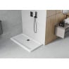 Mexen Flat receveur rectangulaire slim 120 x 70 cm, blanc, siphon noir - 40107012B