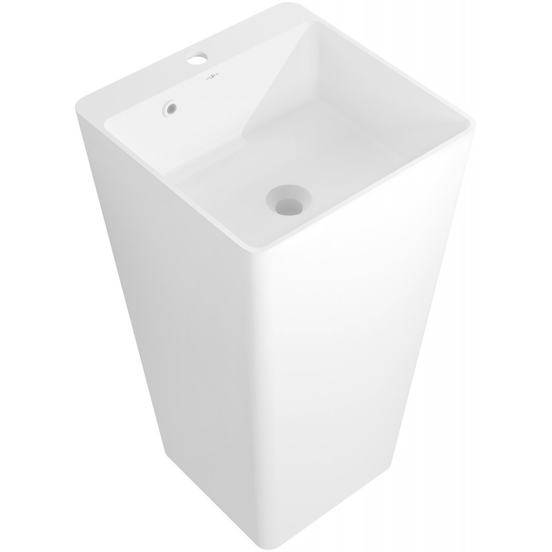 Mexen Neva lavabo autoportant en conglomérat 45 x 45 cm, blanc mat - 26614500