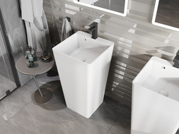 Mexen Neva lavabo autoportant en conglomérat 45 x 45 cm, blanc mat - 26614500