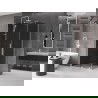 Mexen Velar cabine de douche coulissante 140 x 90 cm, graphite, blanc - 871-140-090-41-20