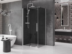 Mexen Velar cabine de douche coulissante 140 x 90 cm, graphite, blanc - 871-140-090-41-20