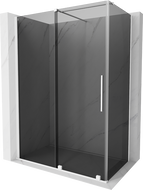 Mexen Velar cabine de douche coulissante 160 x 80 cm, graphite, blanc - 871-160-080-41-20