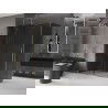 Mexen Velar cabine de douche coulissante 140 x 70 cm, graphite, or - 871-140-070-41-50