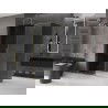Mexen Velar cabine de douche coulissante 140 x 70 cm, graphite, or - 871-140-070-41-50