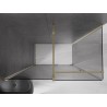 Mexen Velar cabine de douche coulissante 150 x 70 cm, graphite, or - 871-150-070-41-50