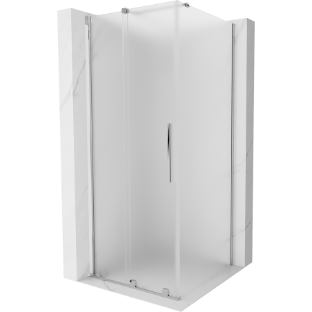 Mexen Velar cabine de douche coulissante 100 x 100 cm, givre, chrome - 871-100-100-31-01