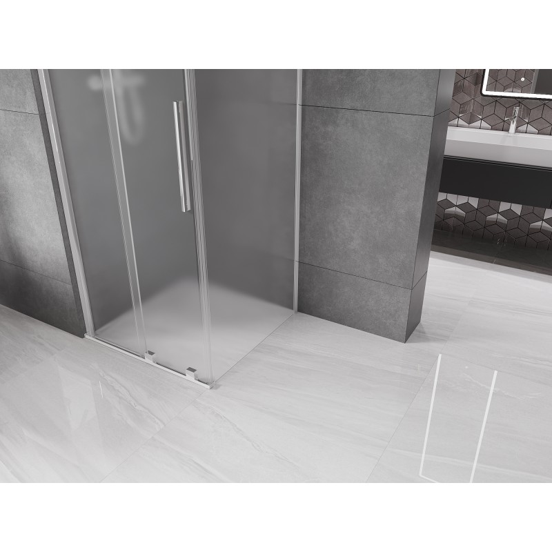 Mexen Velar cabine de douche coulissante 100 x 100 cm, givré, chromé - 871-100-100-31-01