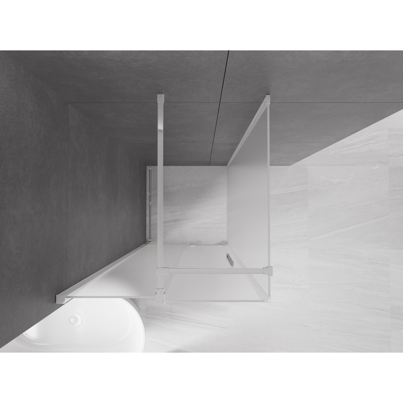 Mexen Velar cabine de douche coulissante 100 x 100 cm, givré, chromé - 871-100-100-31-01