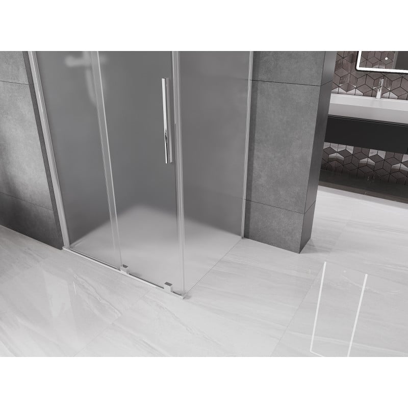 Mexen Velar cabine de douche coulissante 110 x 80 cm, givré, chrome - 871-110-080-31-01