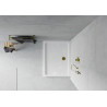 Mexen Flat receveur de douche rectangulaire slim 110 x 80 cm, blanc, siphon doré - 40108011G