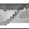 Mexen Oval+ baignoire autoportante adossée 170 x 80 cm, blanche, trop-plein chromé - 52681708000-01