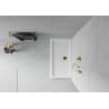 Mexen Flat receveur de douche rectangulaire slim 140 x 70 cm, blanc, siphon doré - 40107014G