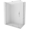Mexen Velar cabine de douche coulissante 130 x 75 cm, givrée, chrome - 871-130-075-31-01