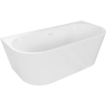 Mexen Oval+ baignoire indépendante adossée 170 x 80 cm, blanche, trop-plein blanc - 52681708000-20