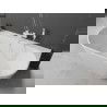 Mexen Oval+ baignoire indépendante adossée 170 x 80 cm, blanche, trop-plein blanc - 52681708000-20